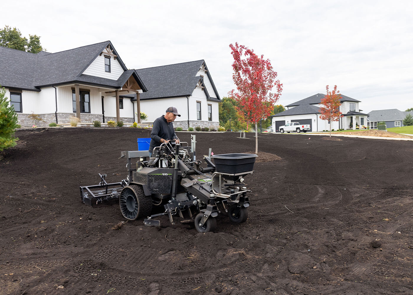 Force Z-23 with broadcast seed and fertilizer spreader 